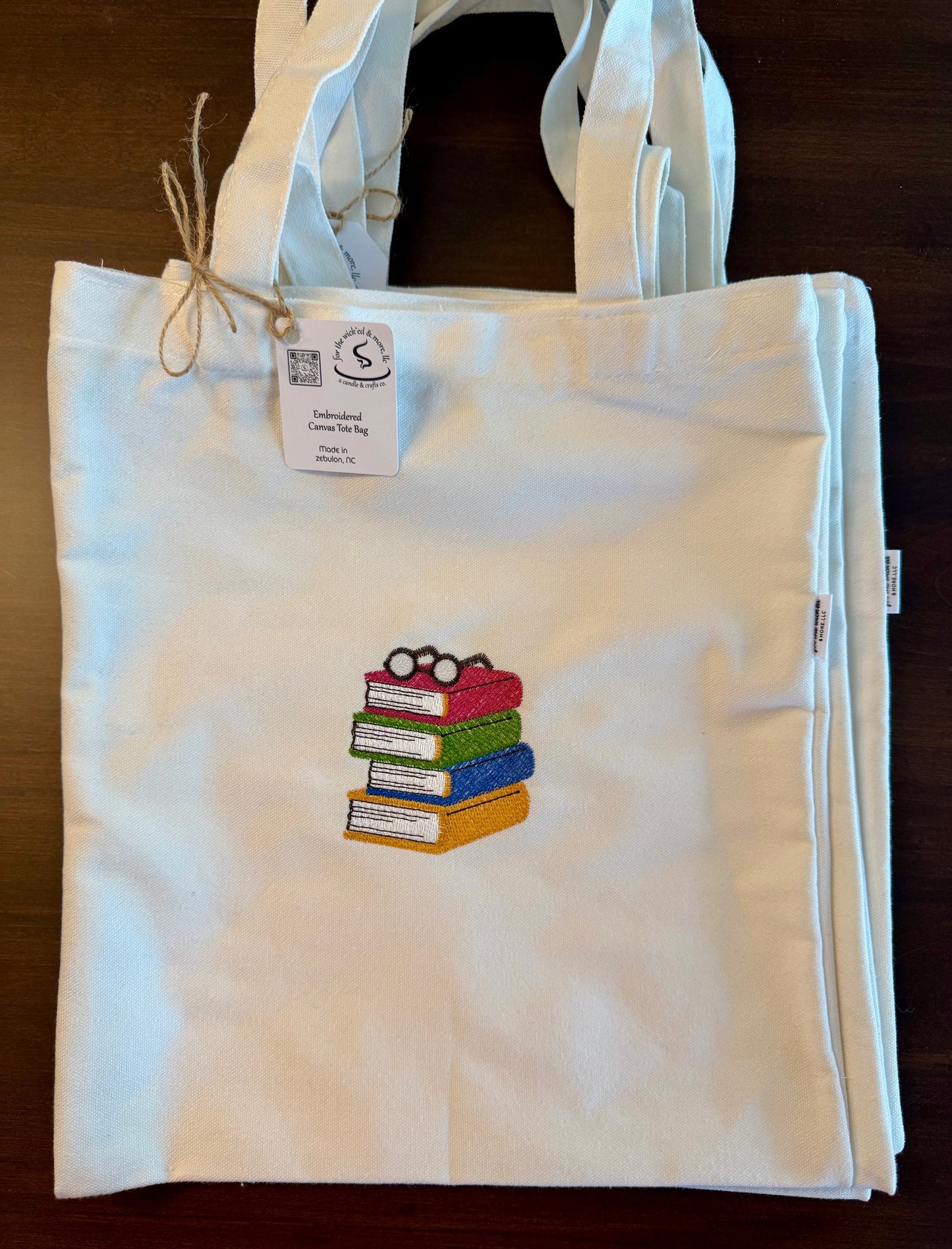 Embroidered Canvas Tote Bag