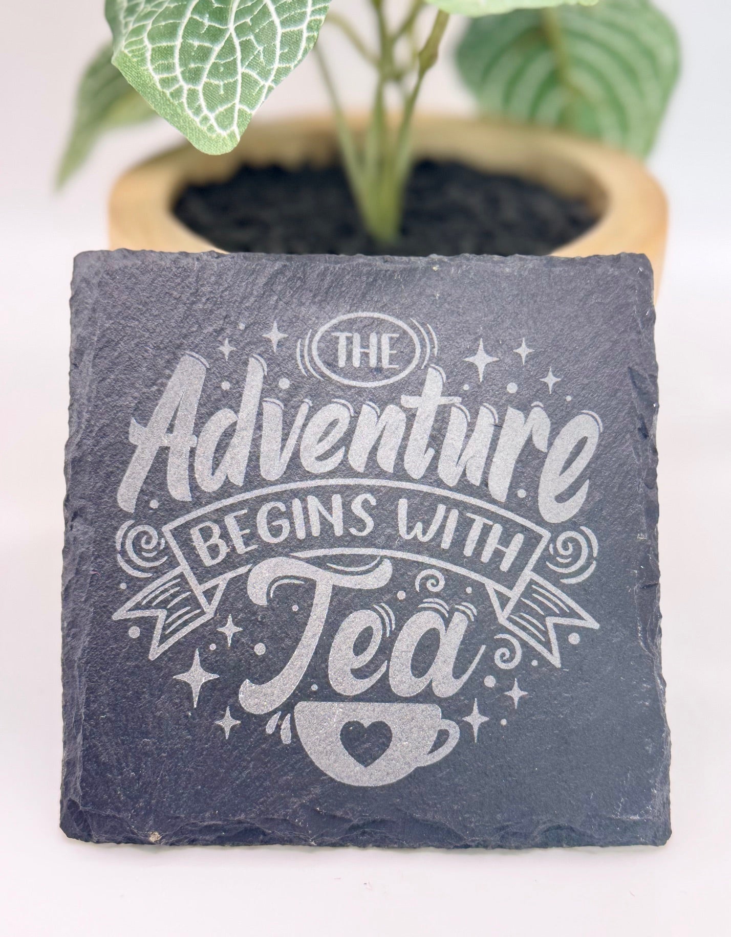 Round or Square Slate Coaster