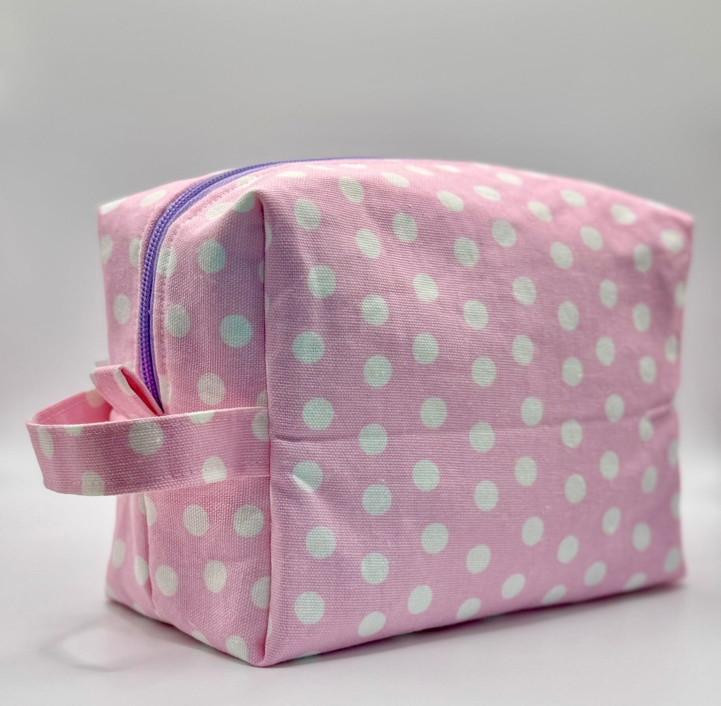 Makeup Bag Pink Polka Dot