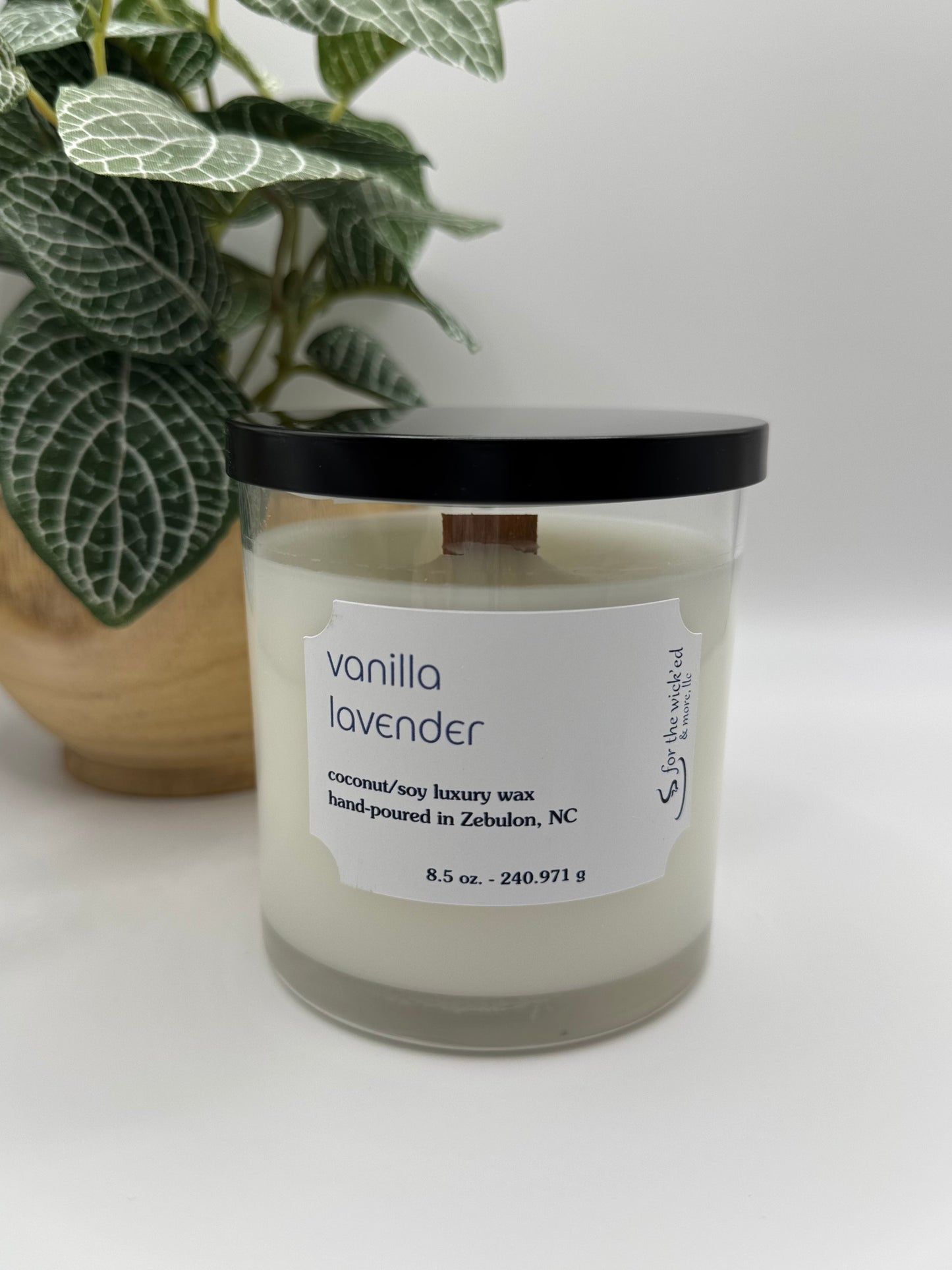 8.5 oz. Clear Glass Candle