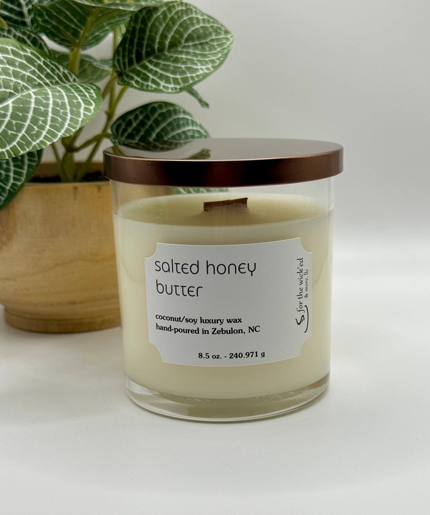 8.5 oz. Clear Glass Candle now with Fall Scents
