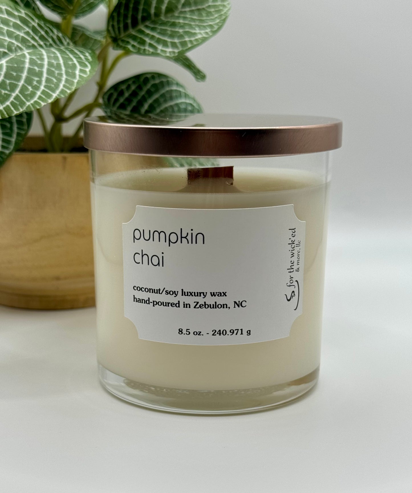 8.5 oz. Clear Glass Candle now with Fall Scents