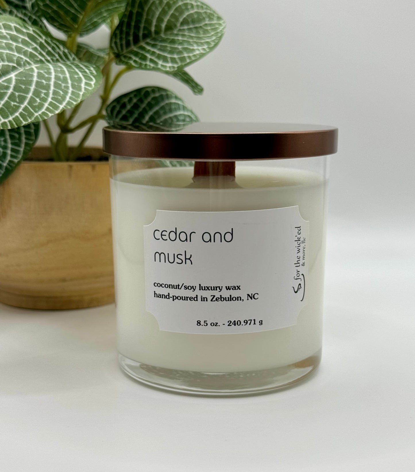8.5 oz. Clear Glass Candle now with Fall Scents