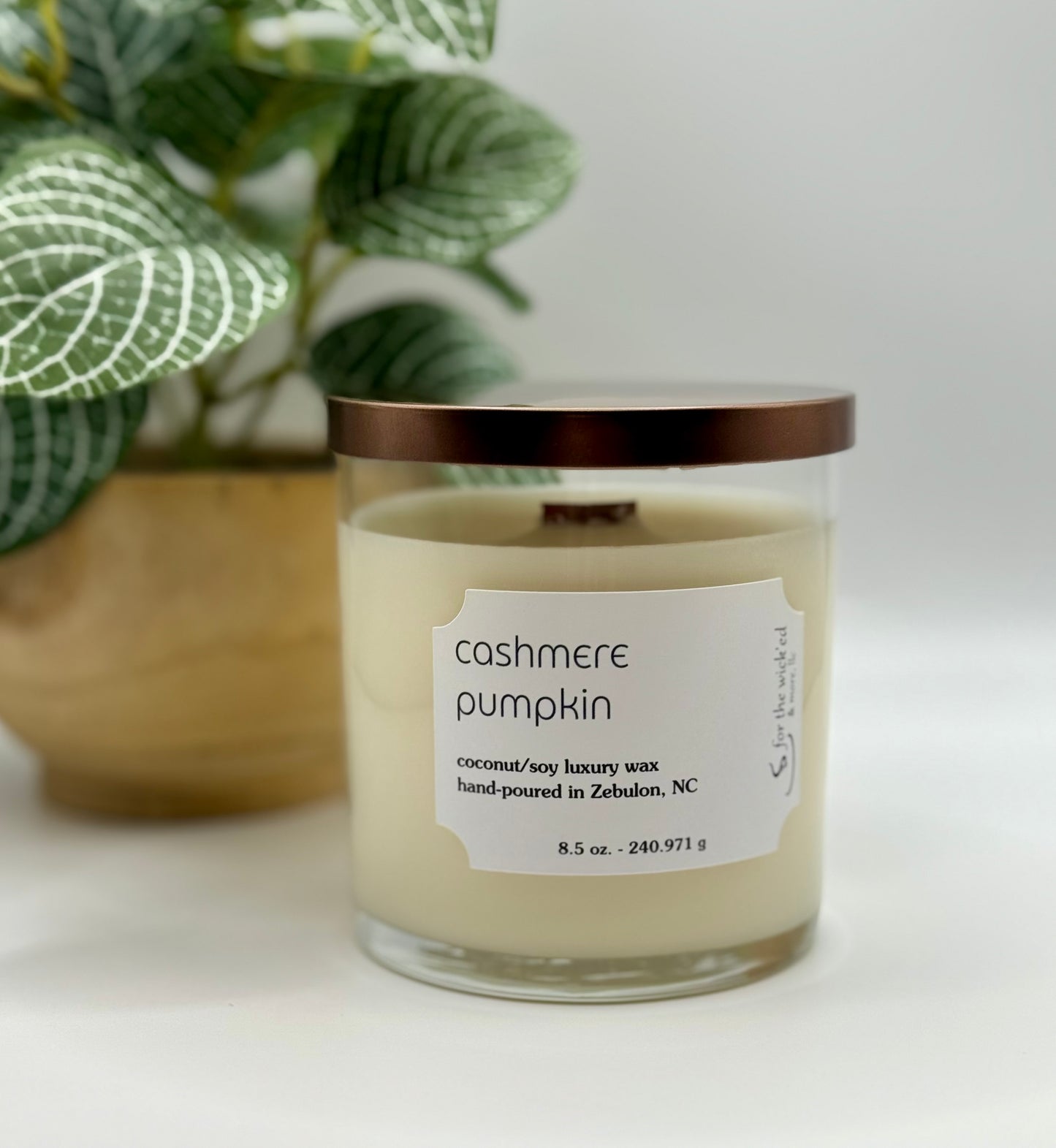 8.5 oz. Clear Glass Candle now with Fall Scents
