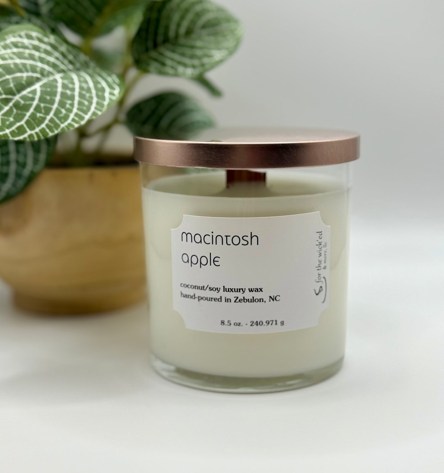 8.5 oz. Clear Glass Candle now with Fall Scents