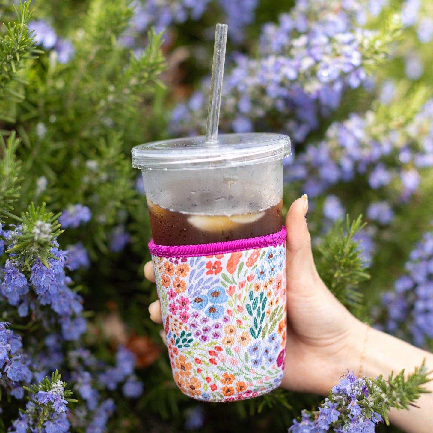 Countryside Blooms Drink Sleeve | Iced Coffee, Drink Cover