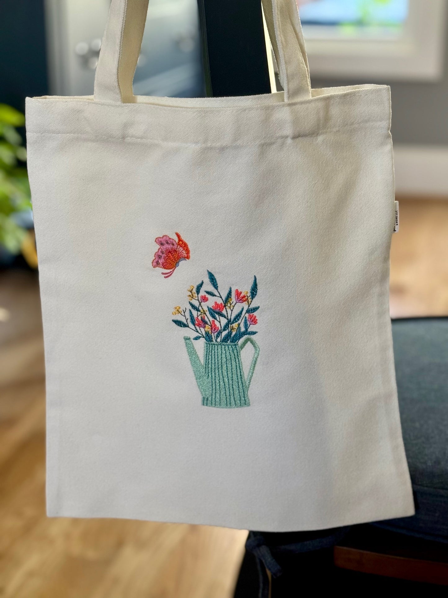 Embroidered Canvas Tote Bag