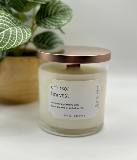 8.5 oz. Clear Glass Candle now with Fall Scents