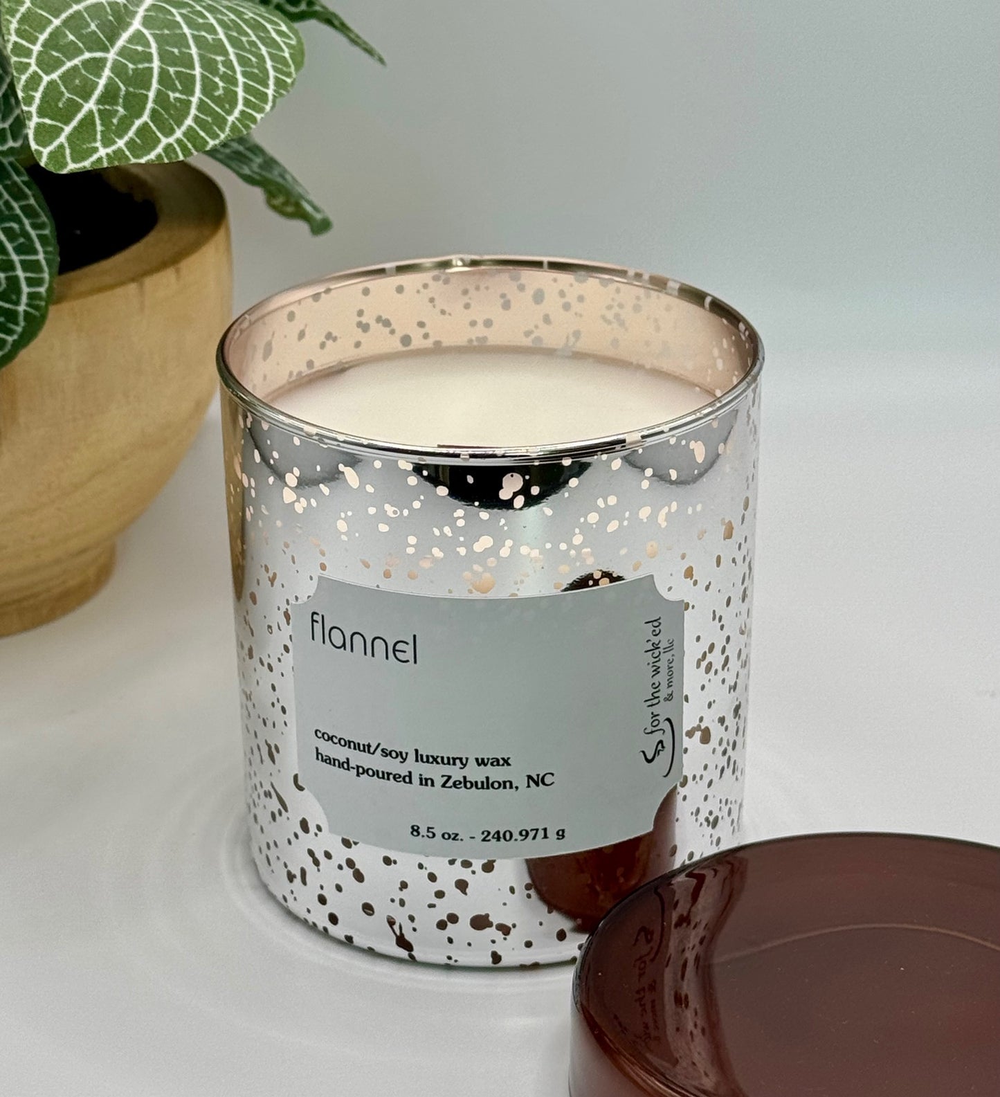 8.5 oz. Silver Mercury Glass Candle