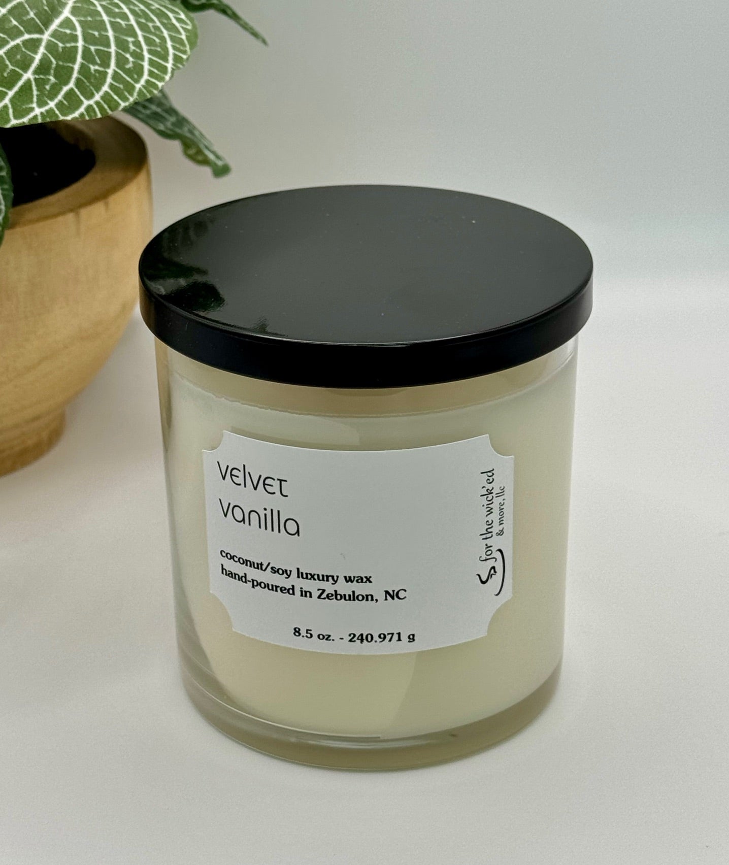 8.5 oz. Clear Glass Candle