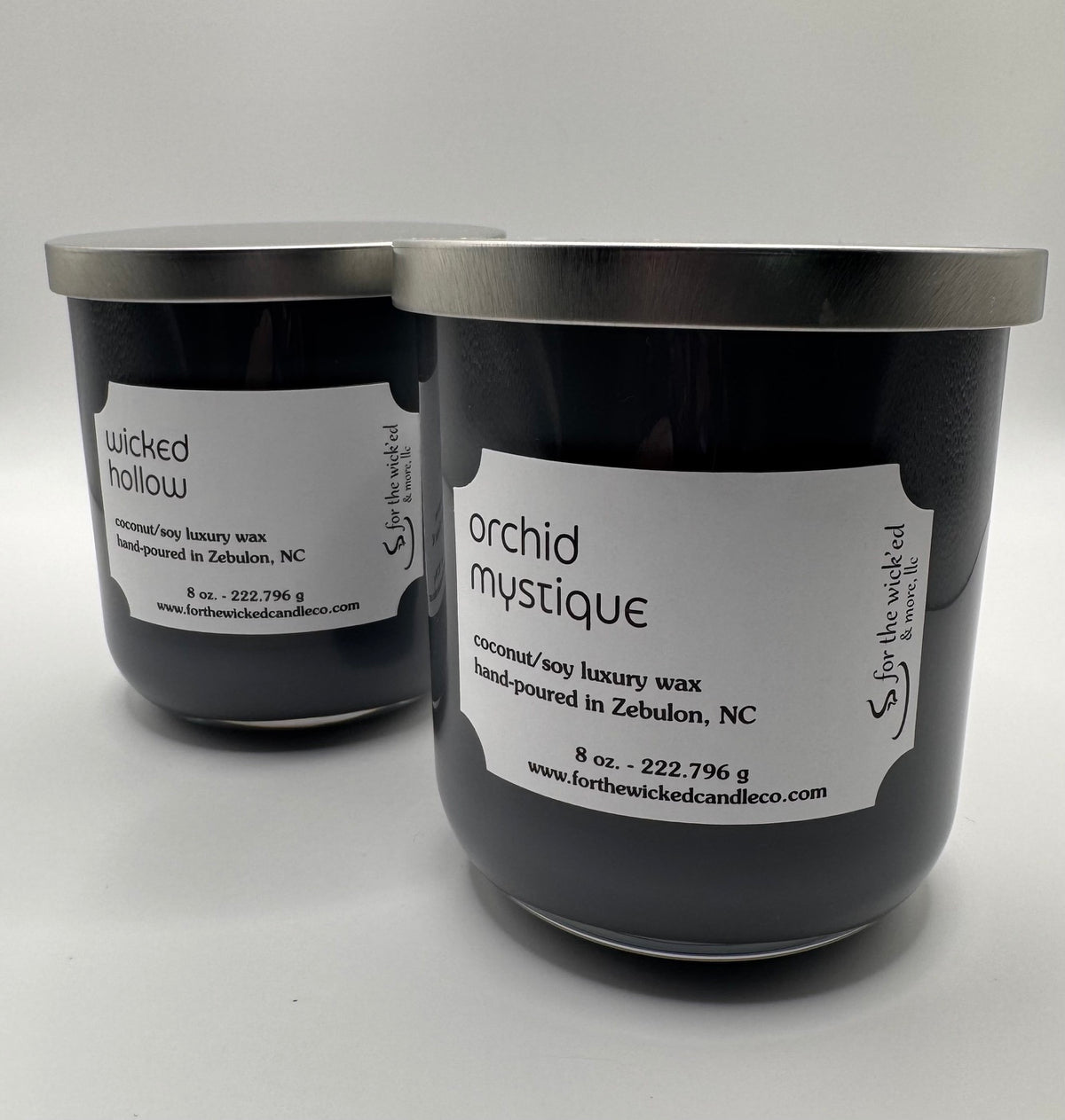 8 oz. Glass Candle in the Color Gray